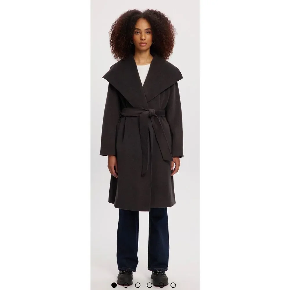 Noize Lena Long Length Vegan Wool Coat NWT Size XL - Picture 2 of 13